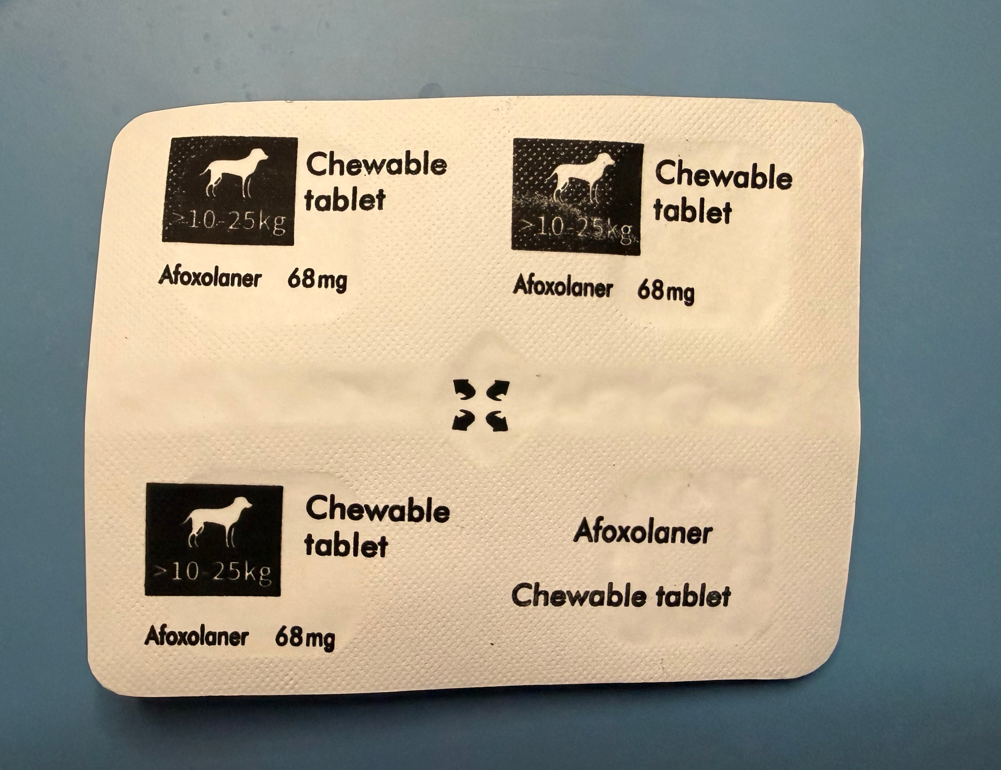 Afoxolaner 68 mg 3 dose pack